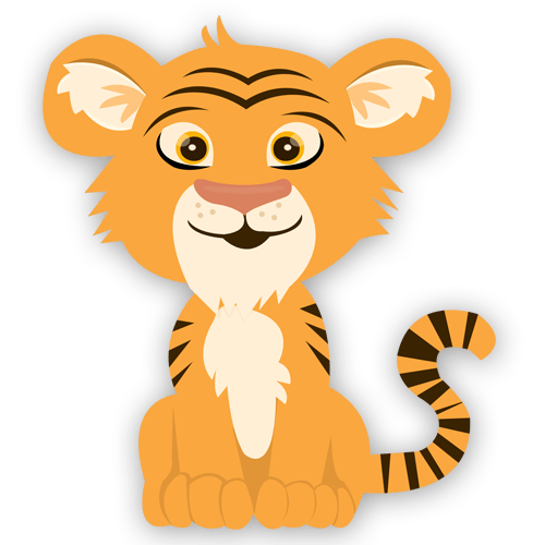 Stickers for Kids Tiger Aladdin