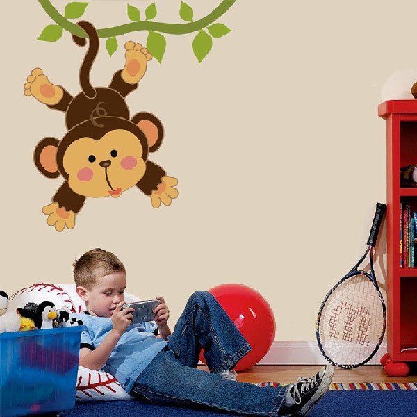 Stickers for Kids: Monkey hung on the vine