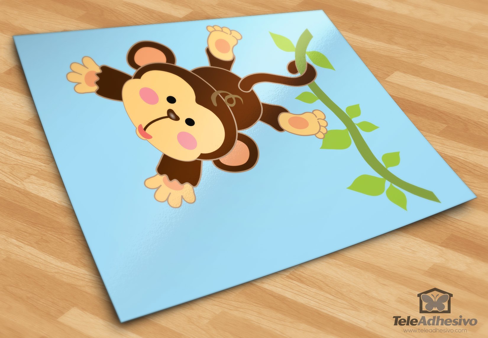 Stickers for Kids: Monkey hung on the vine