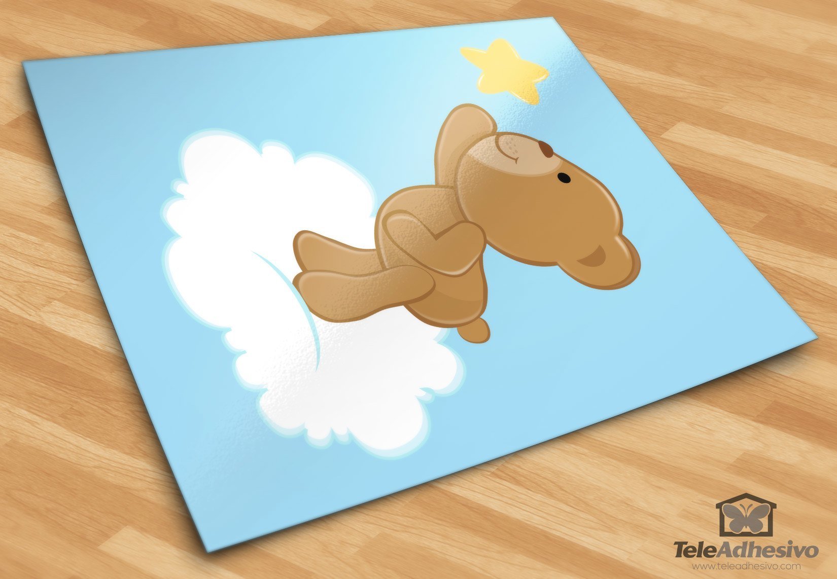 Stickers for Kids: Little bear catching a star