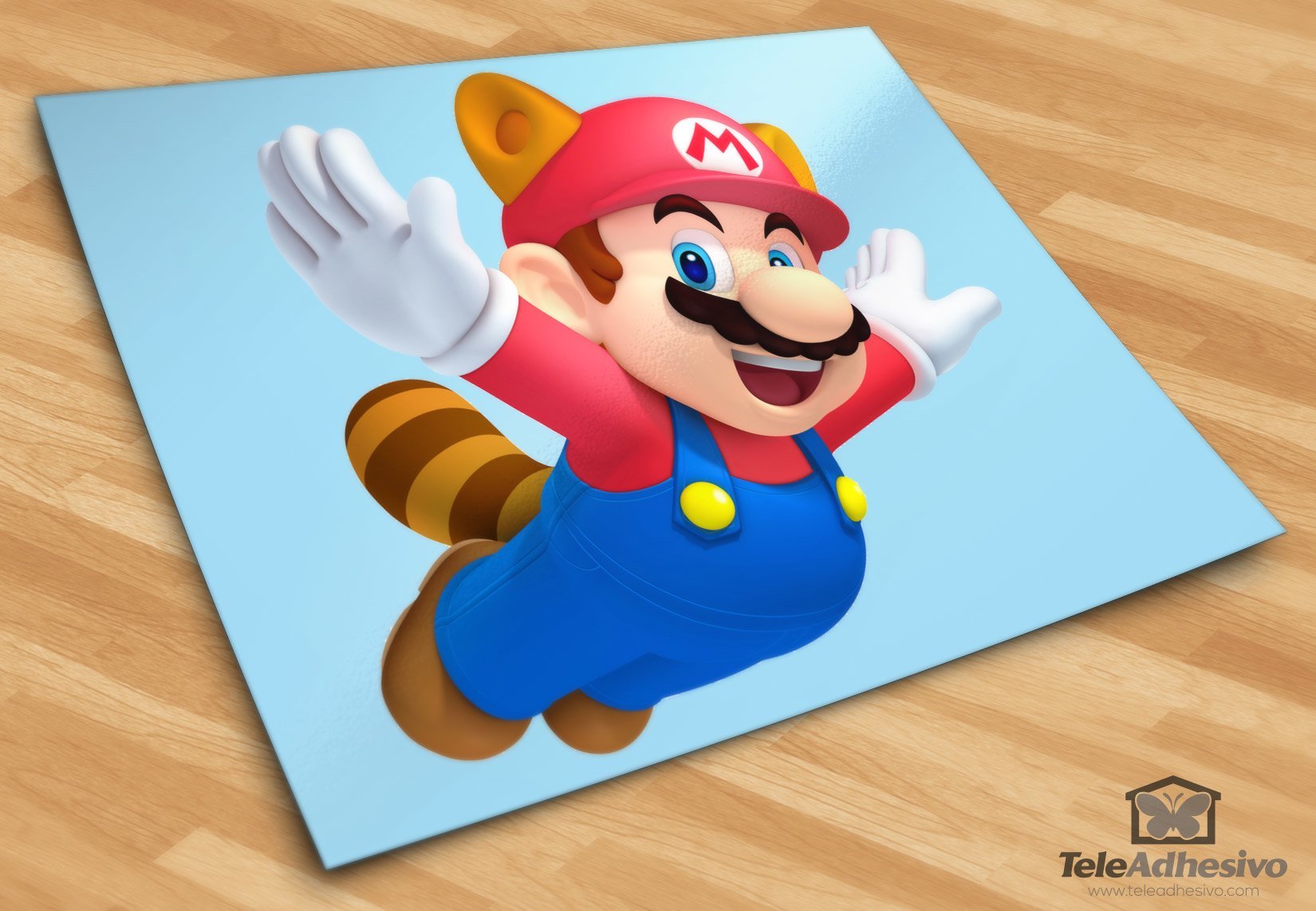 Stickers for Kids: Mario Raccoon