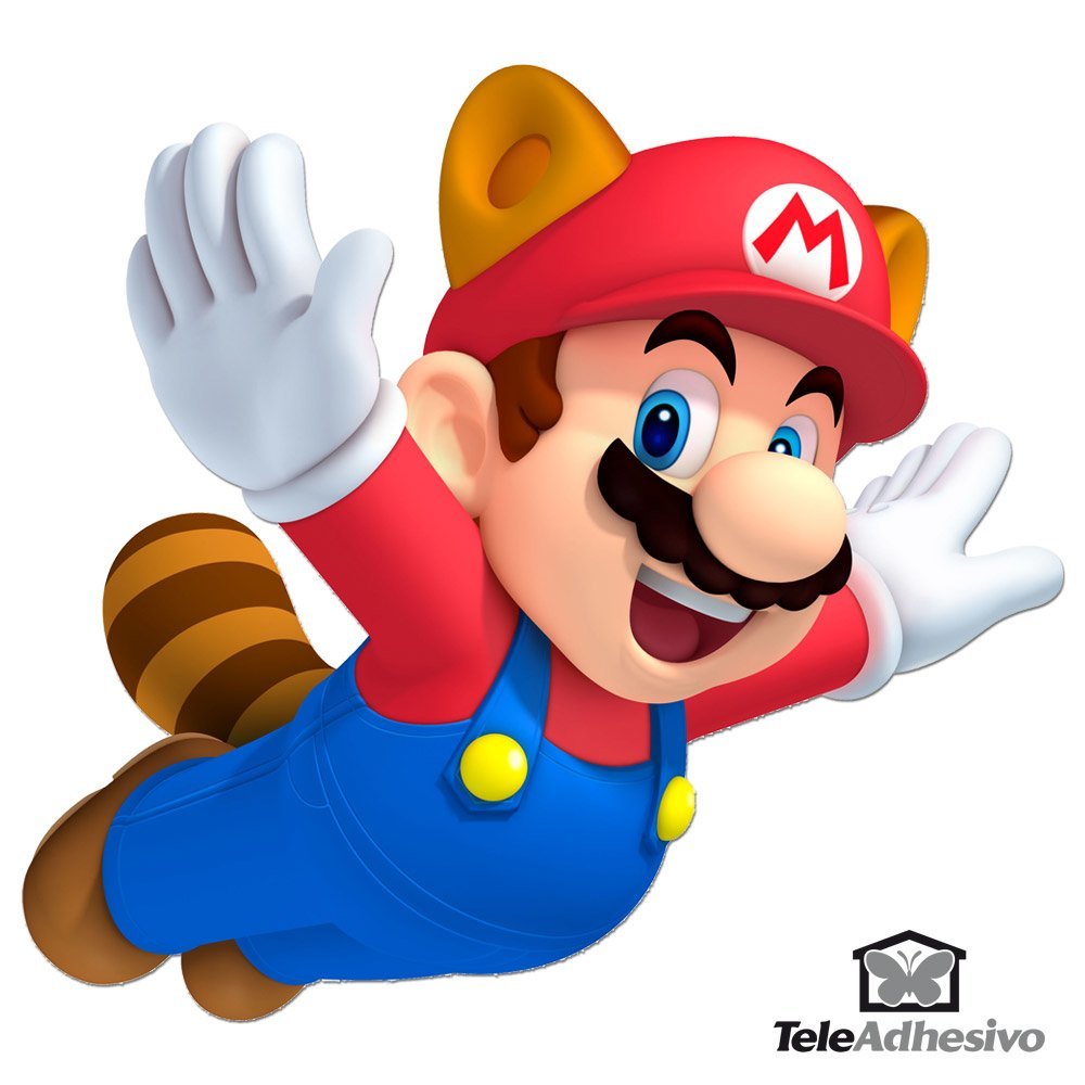 Stickers for Kids: Mario Raccoon