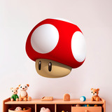 Stickers for Kids: Super red mushroom from Mario Bros 4
