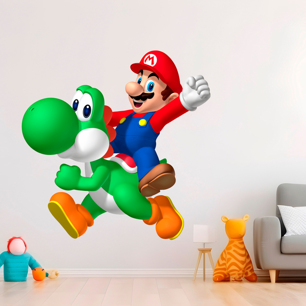 Kids wall sticker Mario and Yoshi