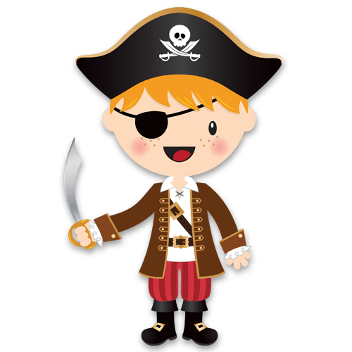 Stickers for Kids: The little pirate sword