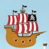 Stickers for Kids: Small pirate boat 3