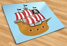 Stickers for Kids: Small pirate boat 5