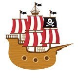 Stickers for Kids: Small pirate boat 6