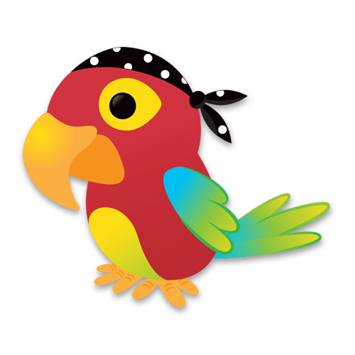 Sticker child pirate parrot ref 589