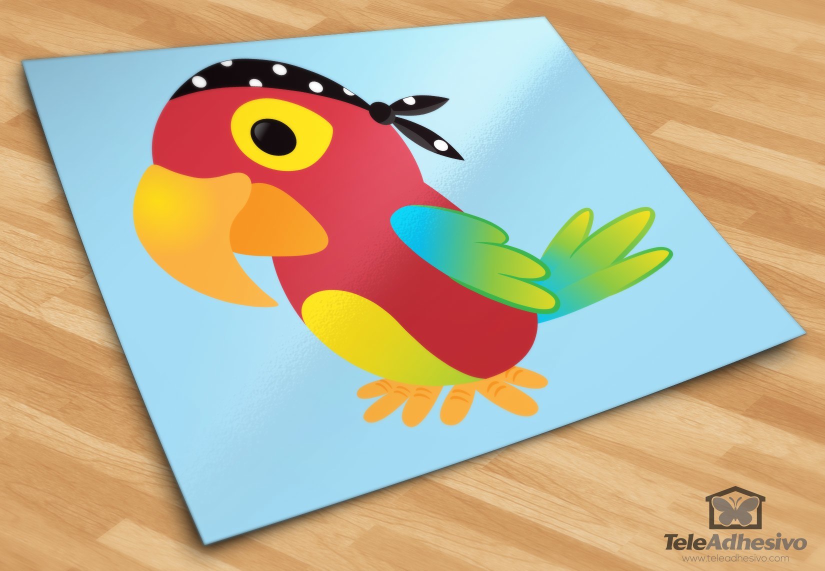 Stickers for Kids: Pirate parrot