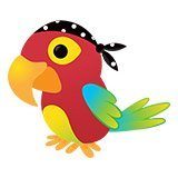 Stickers for Kids: Pirate parrot 6