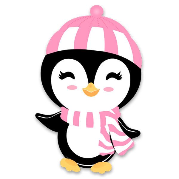 Stickers for Kids: Penguin in winter