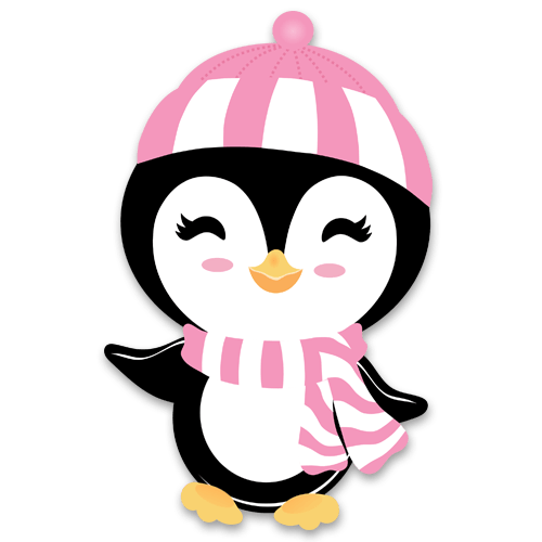 Stickers for Kids: Penguin in winter