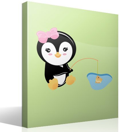 Stickers for Kids: Penguin fishing