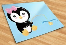 Stickers for Kids: Penguin fishing 5