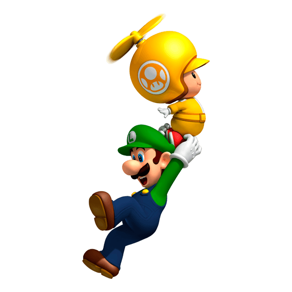 Stickers for Kids: Luigi with a Flying Mushroom 0