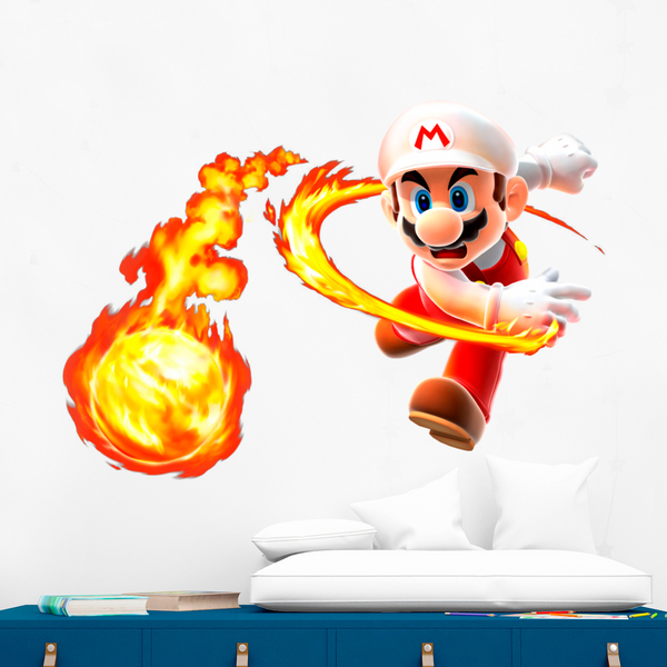 Stickers for Kids: Mario Bros Fireball