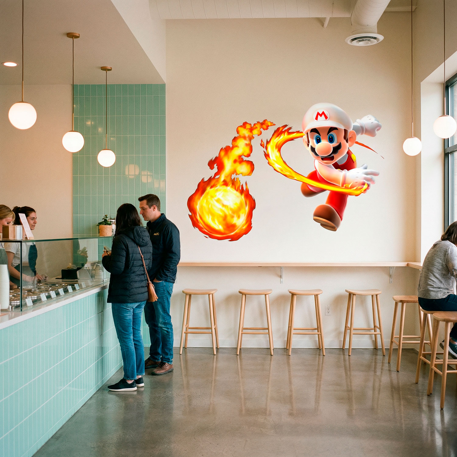 Stickers for Kids: Mario Bros Fireball