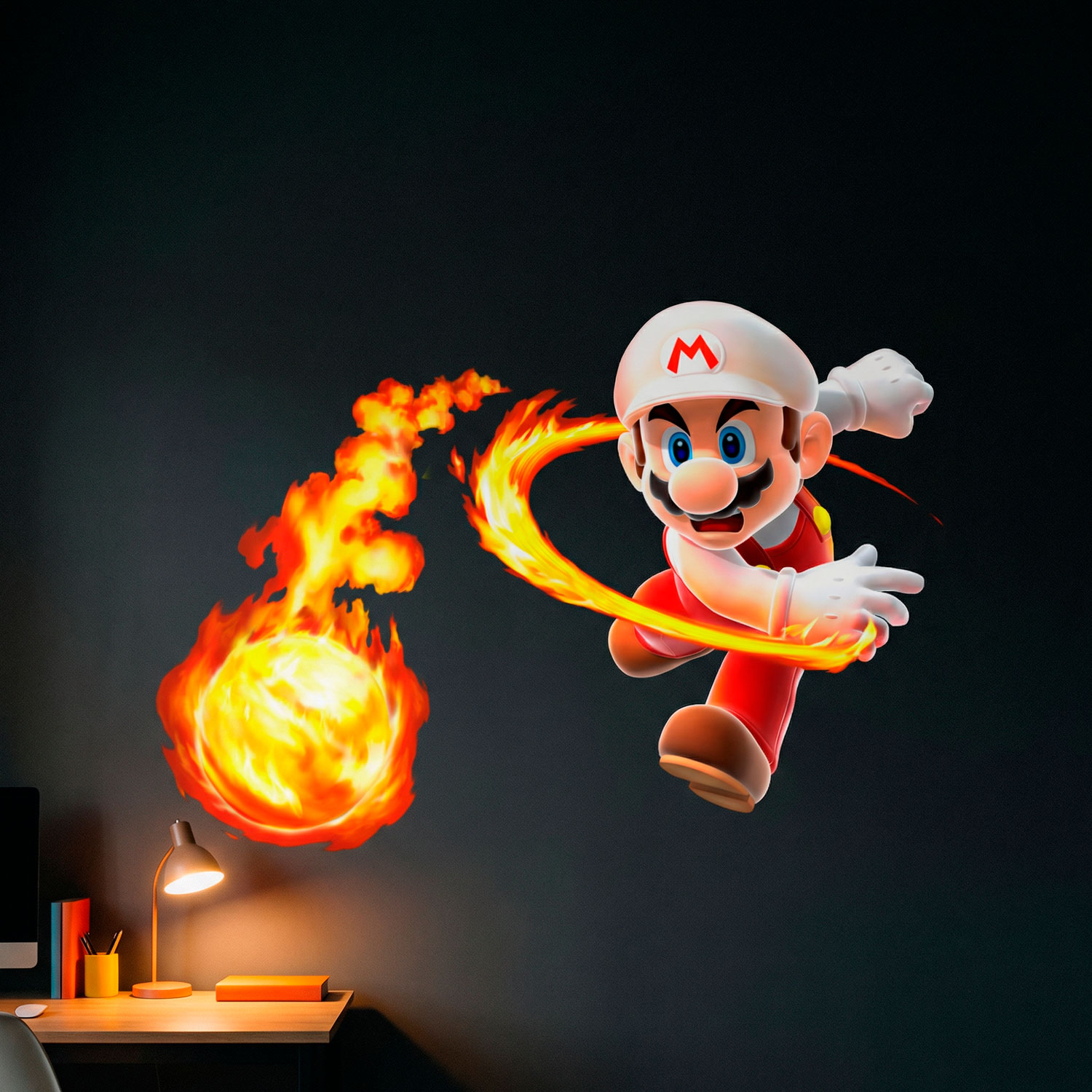 Stickers for Kids: Mario Bros Fireball
