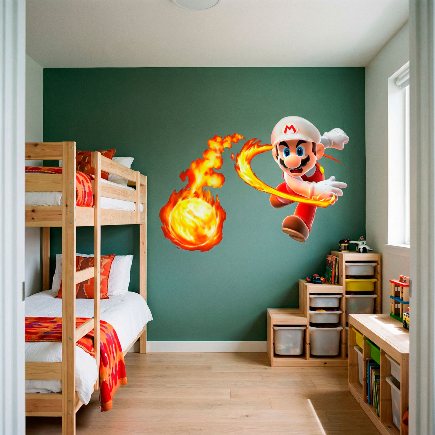 Stickers for Kids: Mario Bros Fireball