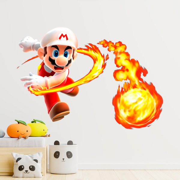 Stickers for Kids: Mario Bros Fireball