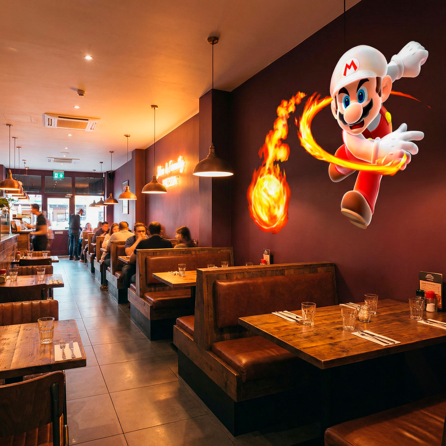 Stickers for Kids: Mario Bros Fireball