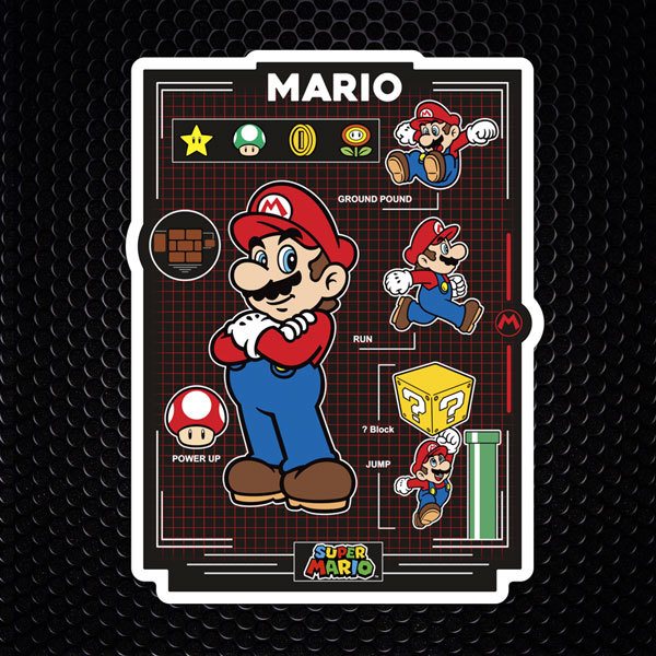 Car & Motorbike Stickers: Mario Bros Instructions