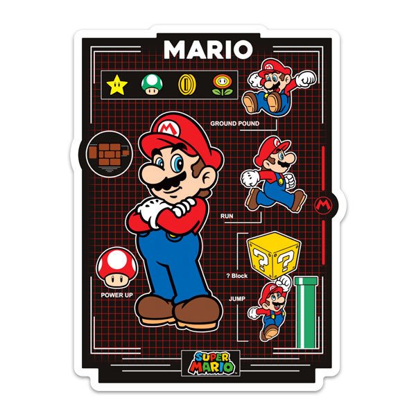 Car & Motorbike Stickers: Mario Bros Instructions