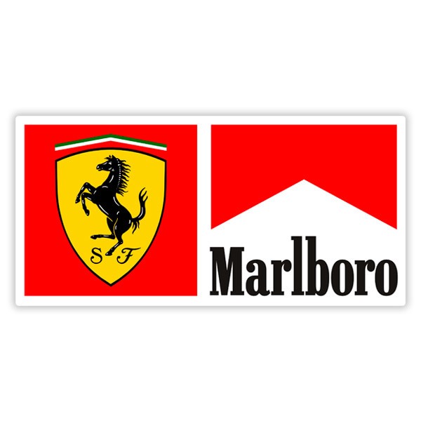 Car & Motorbike Stickers: Marlboro and Ferrari