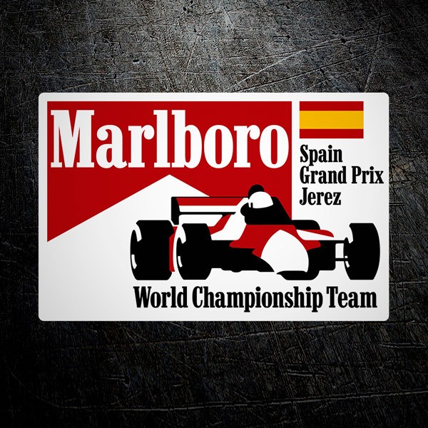 Car & Motorbike Stickers: Marlboro Spain Jerez 1