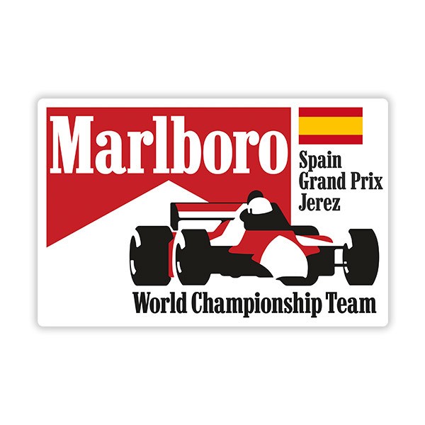 Car & Motorbike Stickers: Marlboro Spain Jerez