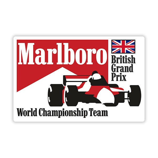 Car & Motorbike Stickers: Marlboro England Grand Prix