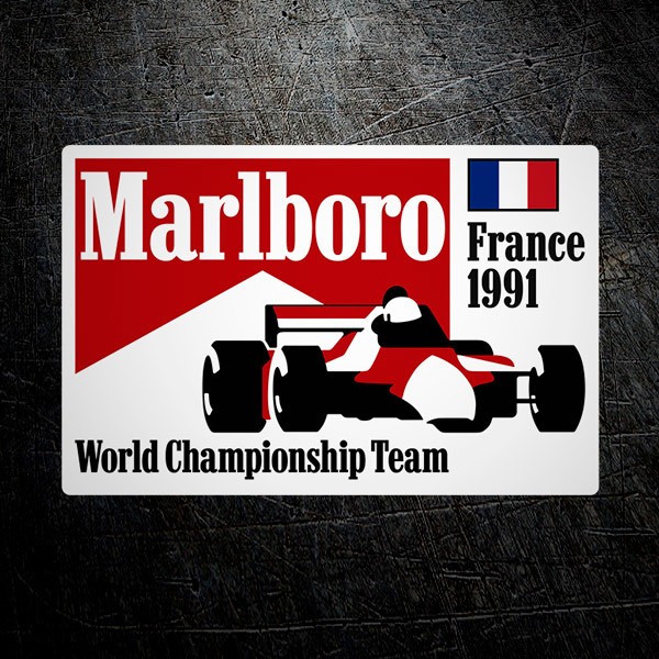 Car & Motorbike Stickers: Marlboro France 1991