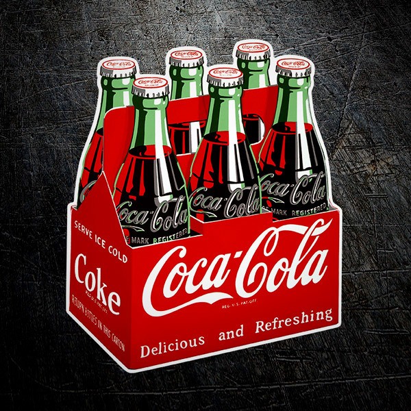 Car & Motorbike Stickers: Pack of 6 Coca Colas