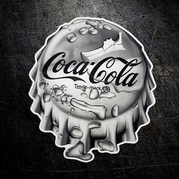 Car & Motorbike Stickers: Coca Cola Grey Plate