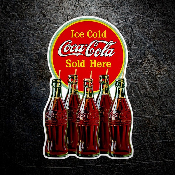 Car & Motorbike Stickers: Ice Cold Coca Cola Sold Here