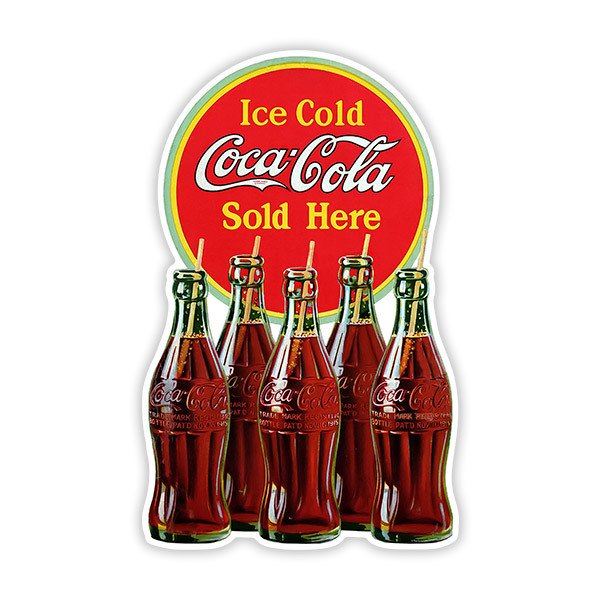 Car & Motorbike Stickers: Ice Cold Coca Cola Sold Here