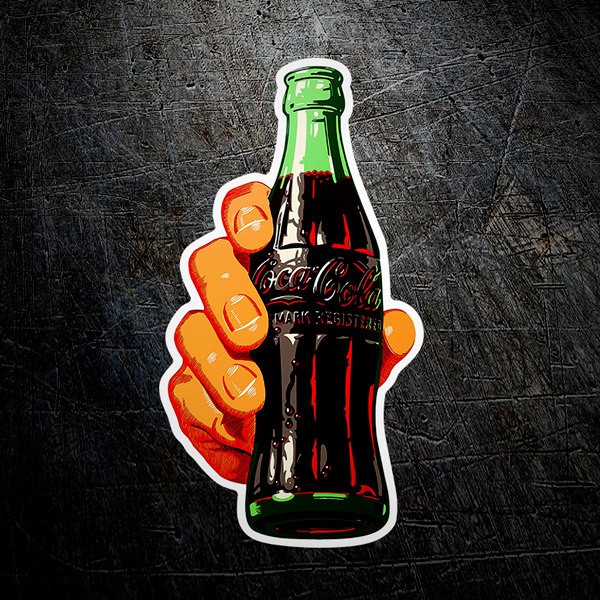 Car & Motorbike Stickers: Hand with Coca Cola