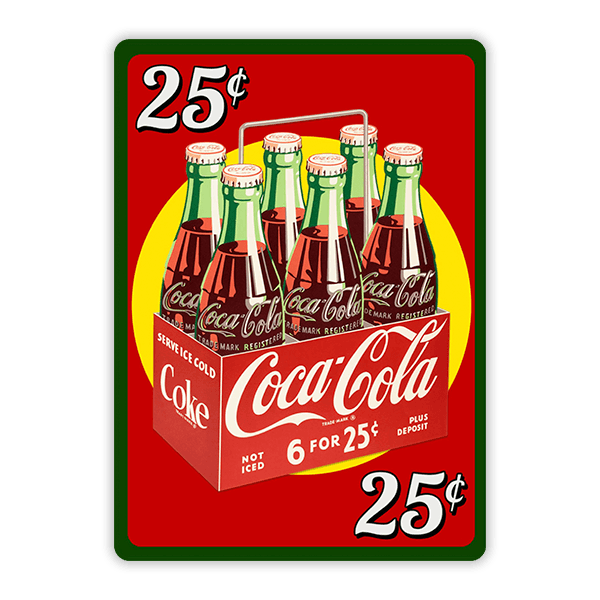 Car & Motorbike Stickers: Pack of 6 Coca Colas at 25 Cents 0