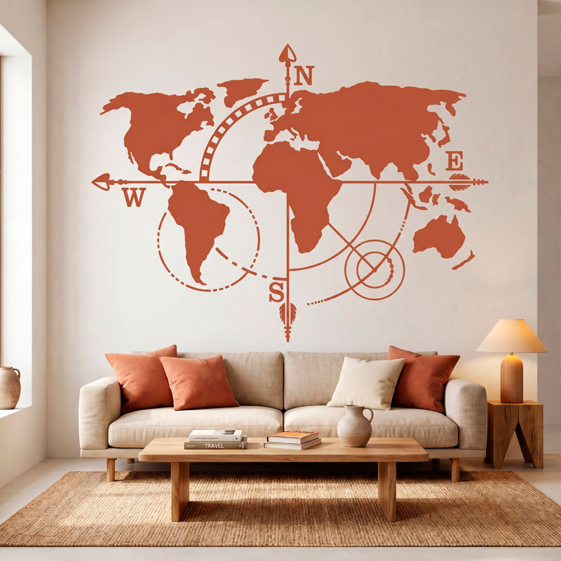 World Map Cardinal Points 8/8