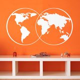 Wall Stickers: World Map Circles 3