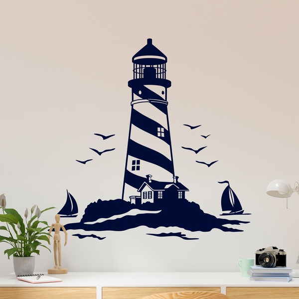 Wall Stickers: Lighthouse and Sailboats