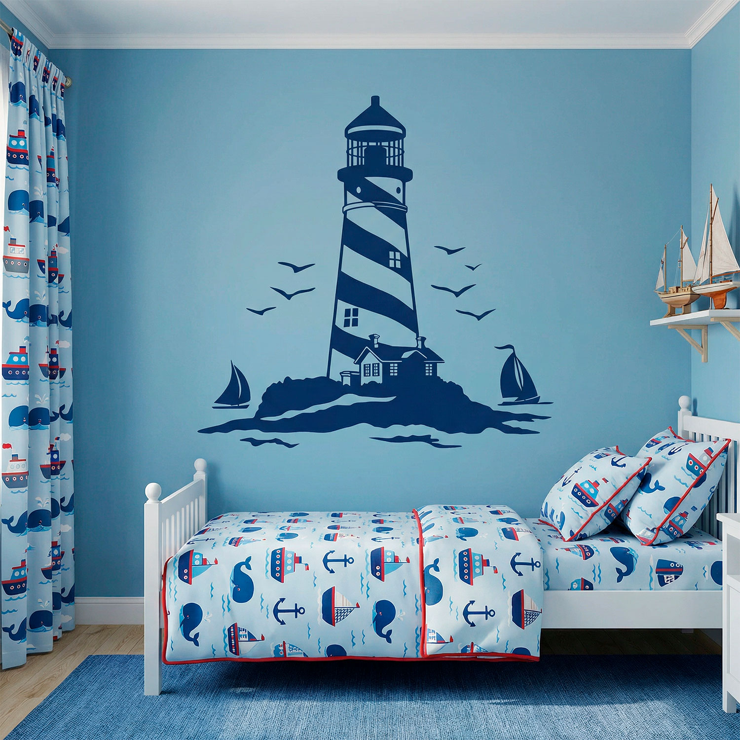 Wall Stickers: Lighthouse and Sailboats