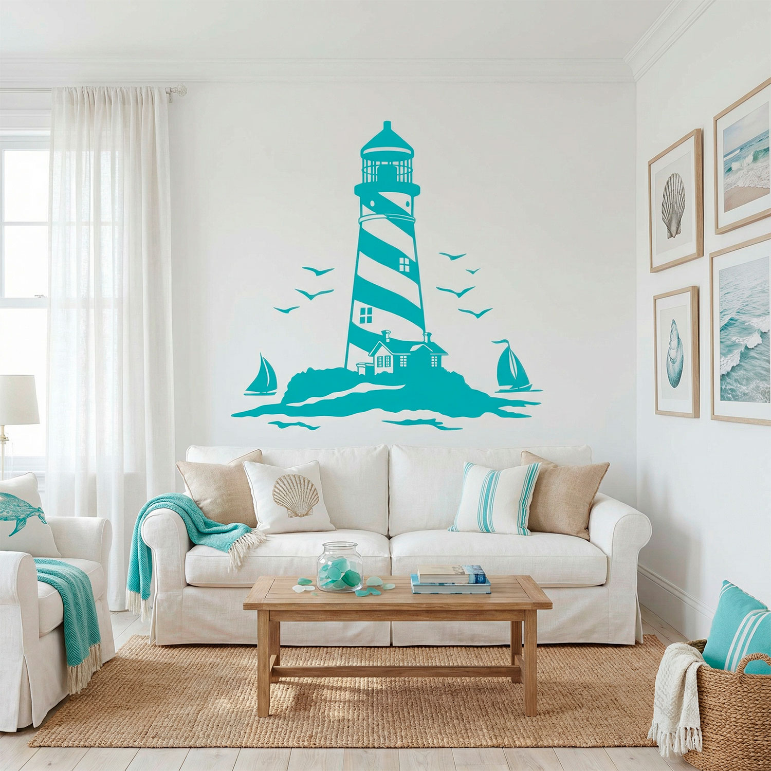 Wall Stickers: Lighthouse and Sailboats