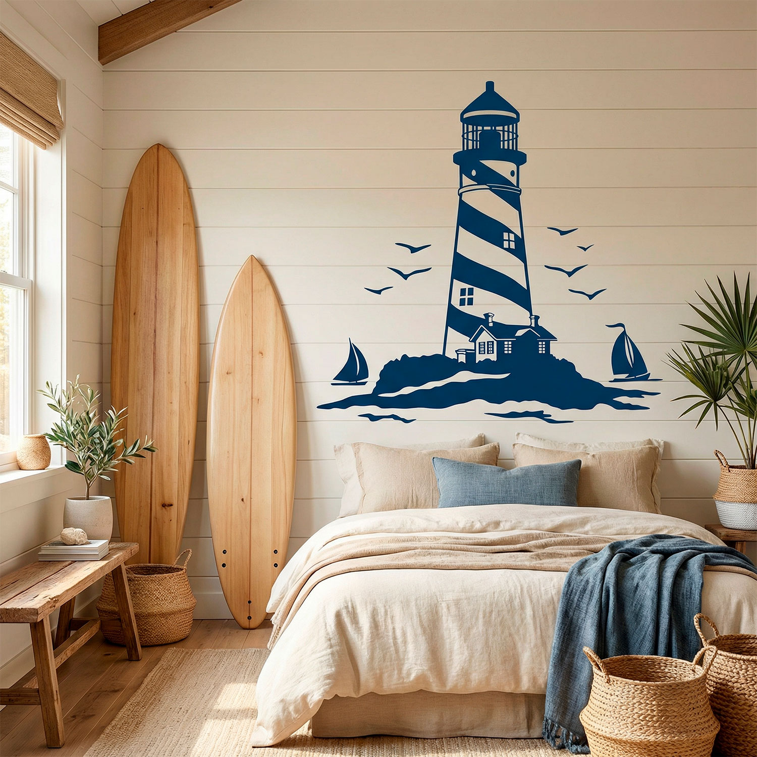 Wall Stickers: Lighthouse and Sailboats