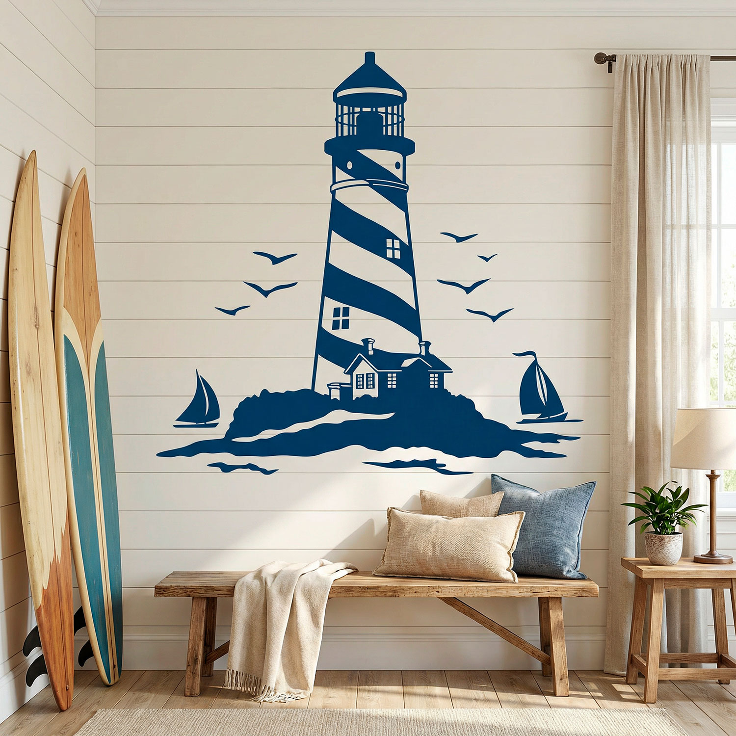 Wall Stickers: Lighthouse and Sailboats