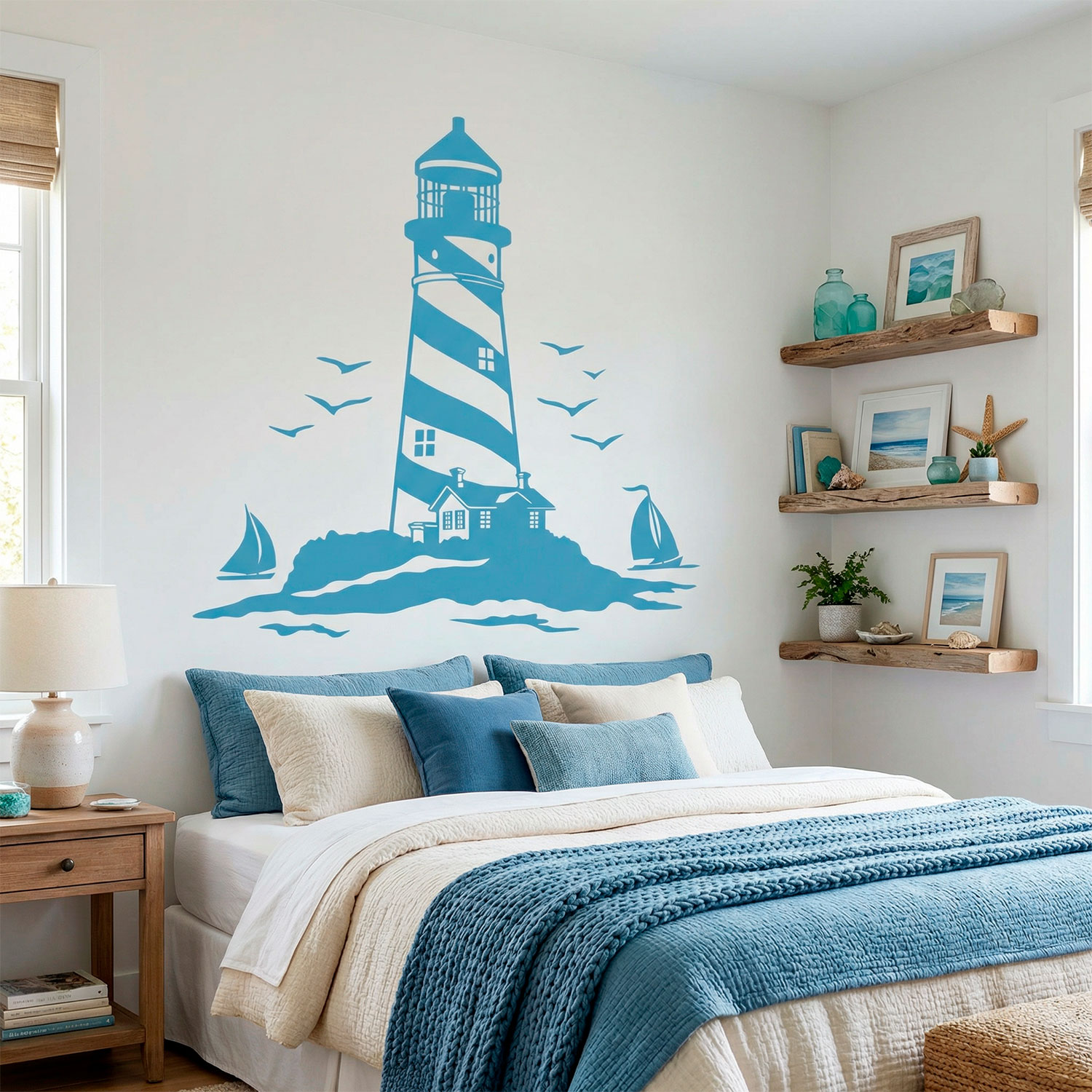 Wall Stickers: Lighthouse and Sailboats