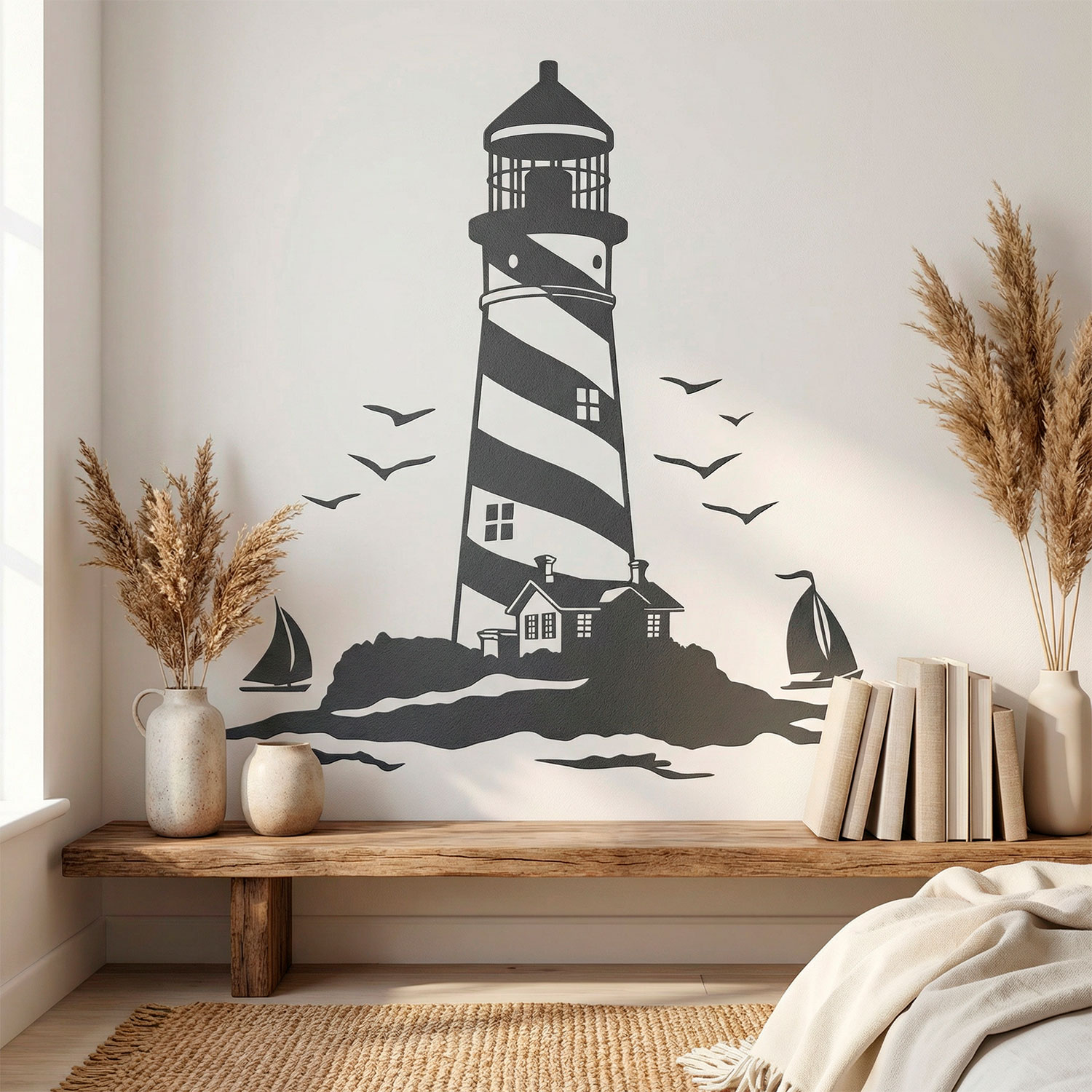 Wall Stickers: Lighthouse and Sailboats