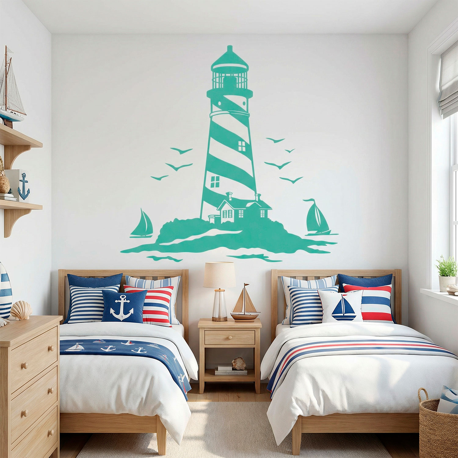 Wall Stickers: Lighthouse and Sailboats