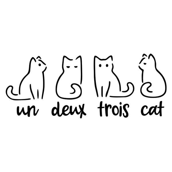 Wall Sticker Un, Deux, Trois, Cat